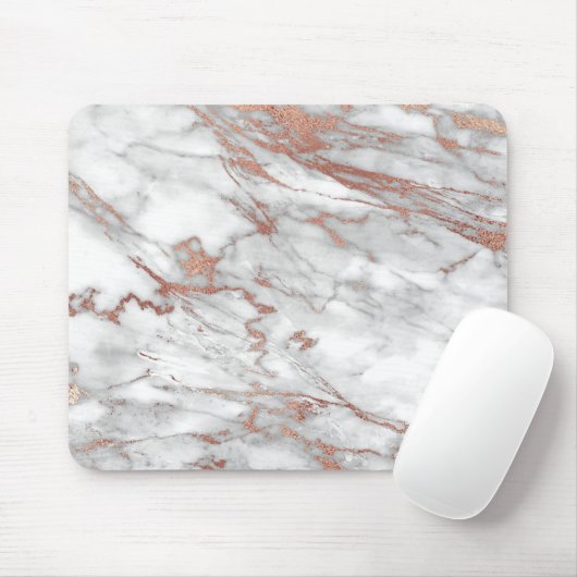 Rosen-Goldmarmor-Mausunterlage Mousepad (Mit Mouse)