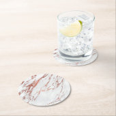 Rosen-Goldmarmor Runder Pappuntersetzer (Vor Ort)