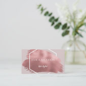 Rosen-Goldmoderner Haar-Schönheits-Salon Visitenkarte (Stehend Vorderseite)