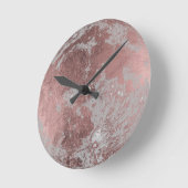 Rosen-Goldmoderner Vollmond Runde Wanduhr (Winkel)