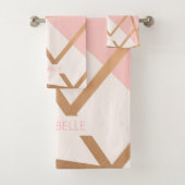 Rosen-Goldmosaik Badhandtuch Set (Insitu)