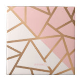 Rosen-Goldmosaik Fliese (Vorderseite)