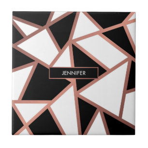 Rosen-Goldmosaik Fliese