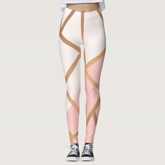 Rosen-Goldmosaik Leggings (Vorderseite)