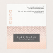 Rosen-Goldnagel-und Visitenkarten (Außenseite Aufgefaltet)