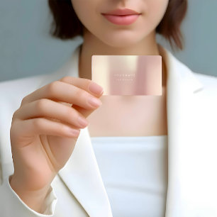 Rosen-Goldperliges minimales Silk metallisches Visitenkarte