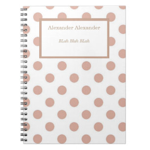 Rosen-GoldPokadot Notizbuch Notizblock