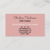 Rosen-Goldrosa-Glitzer-Schönheits-berufliches Visitenkarte (Rückseite)