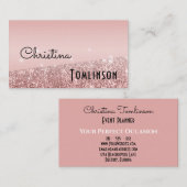 Rosen-Goldrosa-Glitzer-Schönheits-berufliches Visitenkarte (Vorne/Hinten)