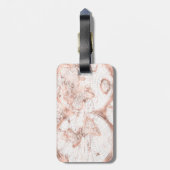 Rosen-Goldrosa-MetallGlitzer-Antiken-Weltkarte Gepäckanhänger (Rückseite vertikal)