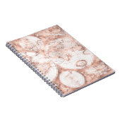 Rosen-Goldrosa-MetallGlitzer-Antiken-Weltkarte Notizblock (Rechte Seite)