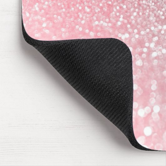 Rosen-Goldrosa-Schein-Trendy LuxusGlitzer Mousepad (Ecke)