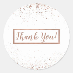 Rosen-Goldrosabezaubernde moderne Runder Aufkleber