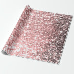 Rosen-Goldschein beleuchtet Mädchen-Glittery Geschenkpapier<br><div class="desc">kundenspezifisches Packpapier</div>