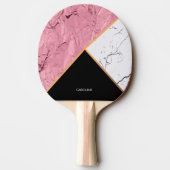 Rosen-Goldschwarzweiss-Marmormuster Tischtennis Schläger (Rückseite)