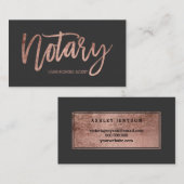 Rosen-Goldtypographie des Notars elegante Visitenkarte (Vorne/Hinten)