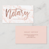 Rosen-Goldtypographie des Notars erröten elegante Visitenkarte (Vorne/Hinten)