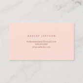 Rosen-Goldtypographie des Notars erröten elegante Visitenkarte (Rückseite)