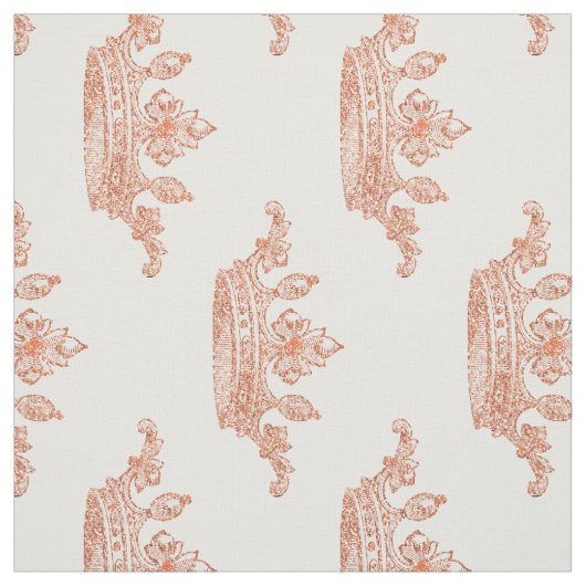 Rosen-GoldVintages Kronen-Muster-Gewebe Stoff (Muster)