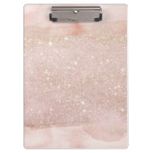 Rosen-Goldwatercolor-Schimmer-Glitzer Klemmbrett (Vorderseite)