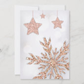 Rosen-GoldweihnachtsParty Einladung (Rückseite)