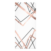 Rosen-Goldweißes lineares Dreieck-abstraktes Werbekarte (Hinten)