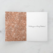 Rosen-Goldzauber-Weihnachten Feiertagskarte (Innenseite)