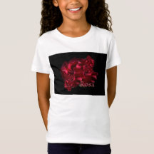 Rosen-Gruppen-Entwurfs-Mädchen-T-Shirt Rosa