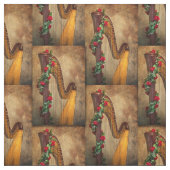 Rosen-Harfen-Gewebe Stoff (Muster)