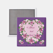ROSEN HEART CUSTOM SQ MAGNET (Vorderseite/Rückseite)