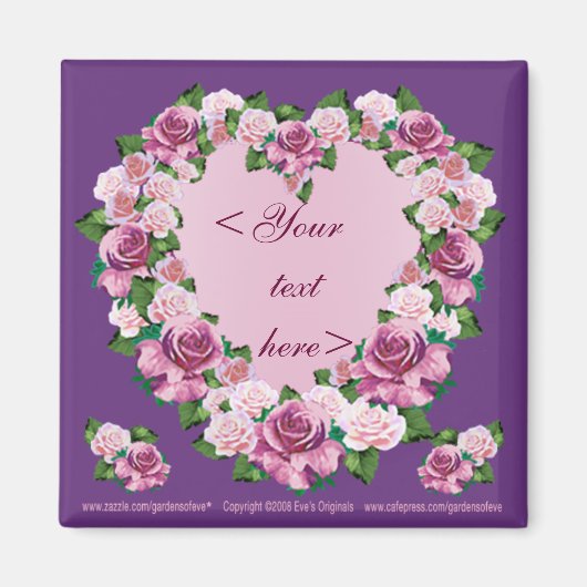 ROSEN HEART CUSTOM SQ MAGNET (Vorne)