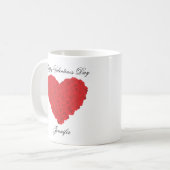 Rosen-Herz-Kaffee-Tasse Kaffeetasse (Vorderseite Links)