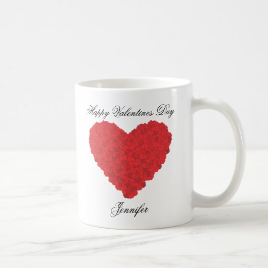 Rosen-Herz-Kaffee-Tasse Kaffeetasse (Rechts)