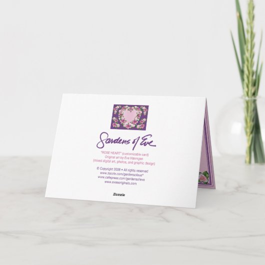 ROSEN-HERZ-KUNDENSPEZIFISCHE KARTE (Rückseite)