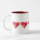 Rosen-Herz-Tasse Zweifarbige Tasse (Links)