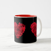 Rosen-Herz Zweifarbige Tasse (VorderseiteRechts)