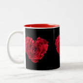 Rosen-Herz Zweifarbige Tasse (Links)