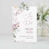 Rosen Hochzeit Termin merken Save The Date (Stehend Vorderseite)