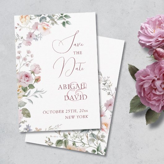 Rosen Hochzeit Termin merken Save The Date