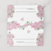 Rosen - Hochzeiten - Platzkarten (Außenseite Aufgefaltet)