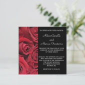 Rosen-Hochzeits-Einladung Einladung (Stehend Vorderseite)