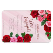 Rosen Hochzeitseinladung Magnet (Horizontal)