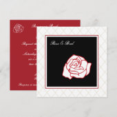 Rosen-Hochzeitseinladungen Einladung (Vorne/Hinten)