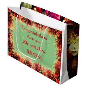 Rosen - Hochzeitsgeschenktüte Große Geschenktüte