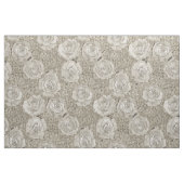 Rosen Hortensien Blumen Silber Tee Leder Stoff (Fat Quarter (45,7 x 55,9 cm))