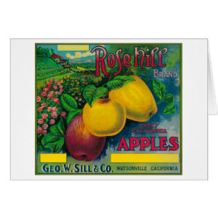 Rosen-Hügel-Apple-Kiste LabelWatsonville, CA