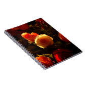 Rosen I, Orange, Rot und Goldruhm Notizblock (Rechte Seite)