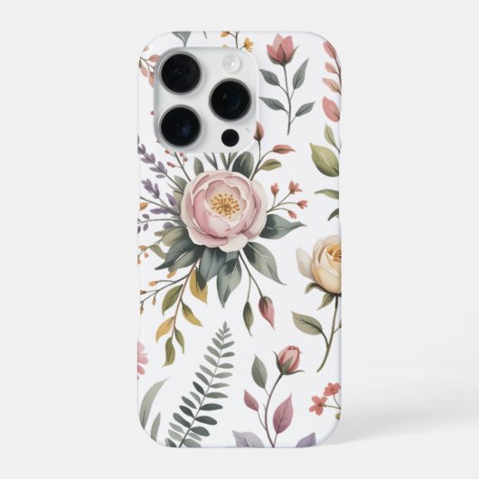 Rosen im Blush-Garten iPhone Hülle (Rückseite)