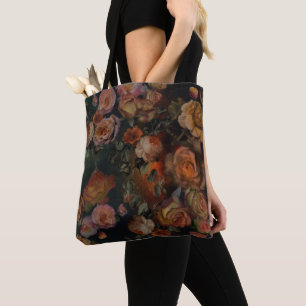 Rosen im Herbst in Vintage-Farben Botanischer Gart Tasche
