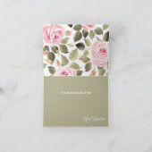 Rosen in Aquarellfarbe Dankeskarte (Innenseite)